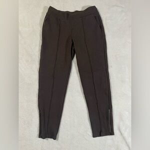 Athleta Pants Womens M Petite Brown Venice Heathered Pintuck Equestrian Athletic